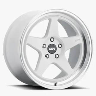 ESR CR5 18.0x9.5 ET22 5x110  / 72.56 (Custom Drill) - Gloss White - Machined Lip